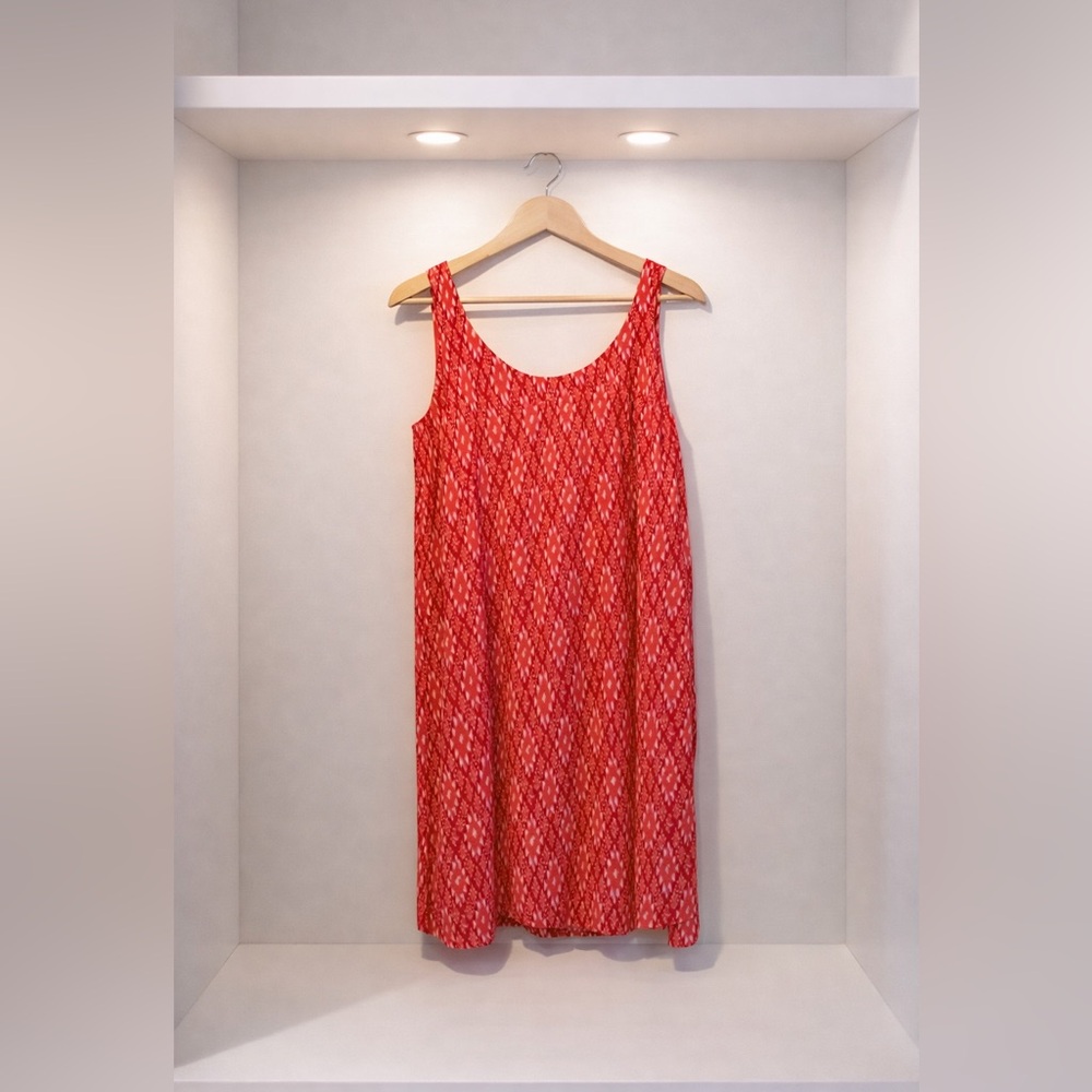 Joie Vibrant Red and Pink Patterned Mini Dress